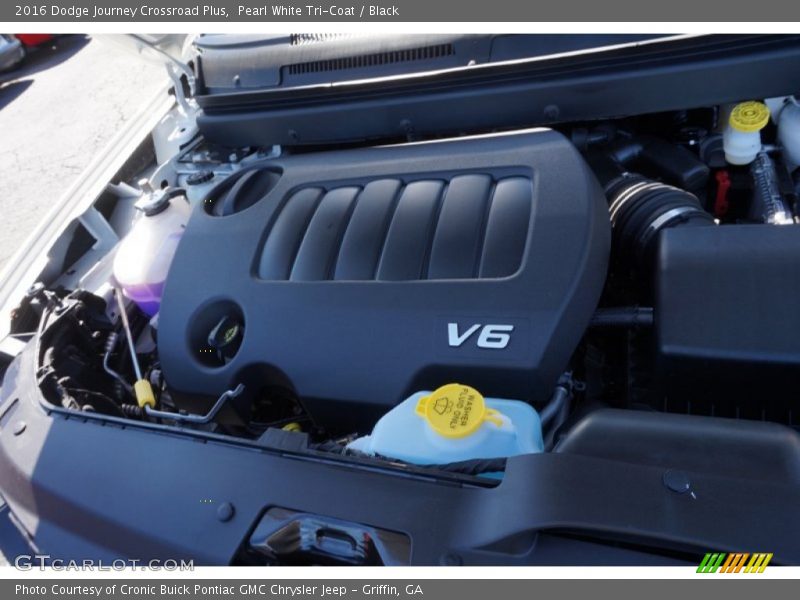 Pearl White Tri-Coat / Black 2016 Dodge Journey Crossroad Plus