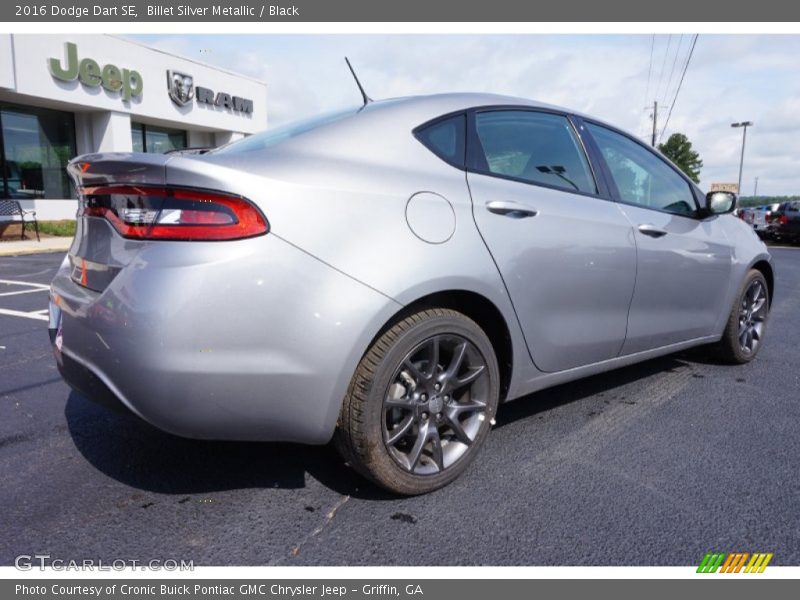Billet Silver Metallic / Black 2016 Dodge Dart SE