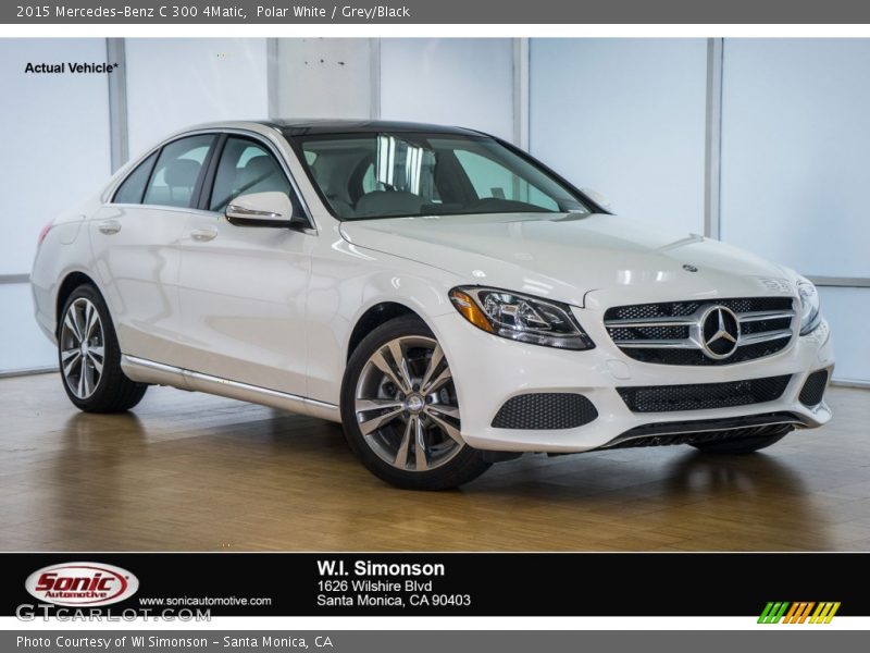 Polar White / Grey/Black 2015 Mercedes-Benz C 300 4Matic