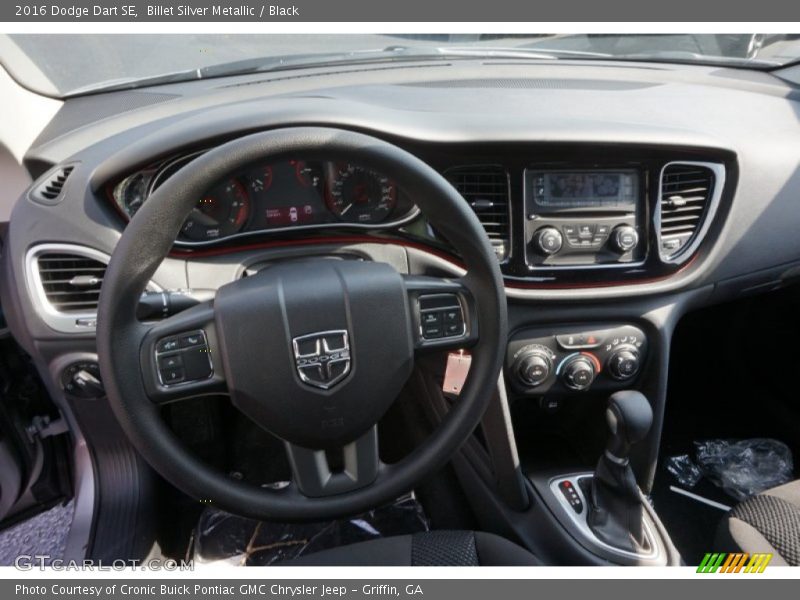 Billet Silver Metallic / Black 2016 Dodge Dart SE