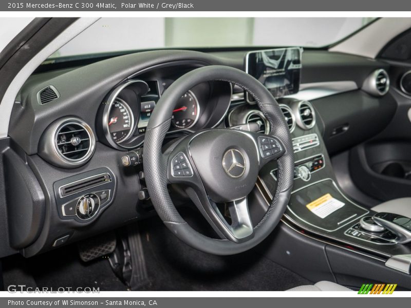 Polar White / Grey/Black 2015 Mercedes-Benz C 300 4Matic