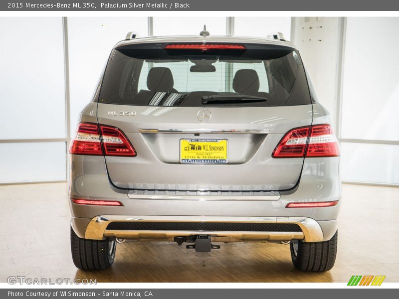 Paladium Silver Metallic / Black 2015 Mercedes-Benz ML 350