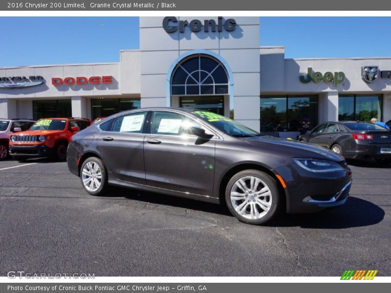 Granite Crystal Metallic / Black 2016 Chrysler 200 Limited