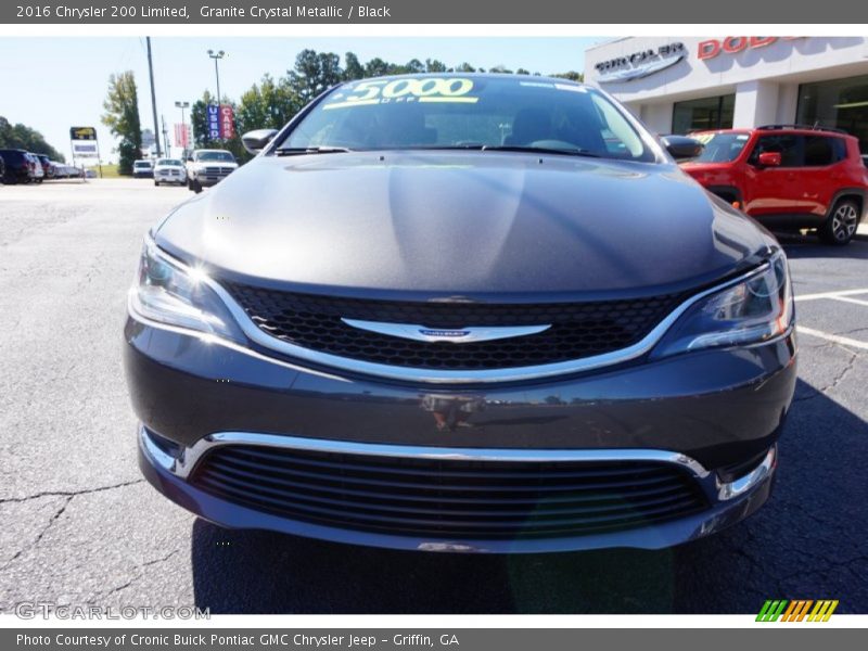 Granite Crystal Metallic / Black 2016 Chrysler 200 Limited