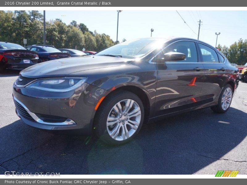 Granite Crystal Metallic / Black 2016 Chrysler 200 Limited