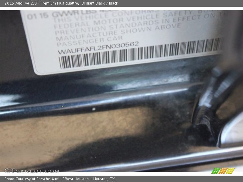 Brilliant Black / Black 2015 Audi A4 2.0T Premium Plus quattro