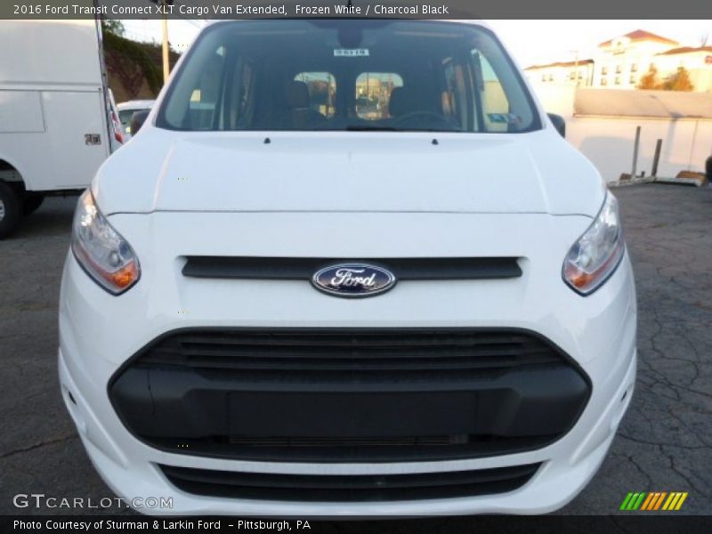 Frozen White / Charcoal Black 2016 Ford Transit Connect XLT Cargo Van Extended