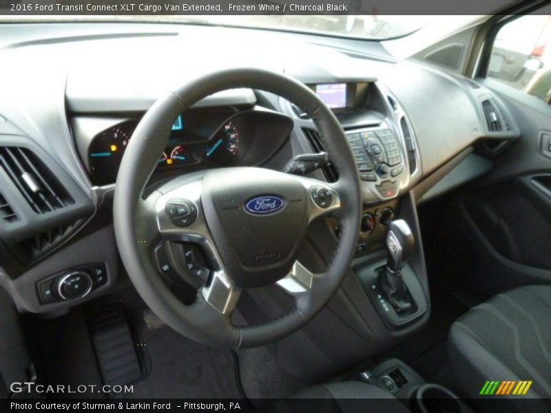 Frozen White / Charcoal Black 2016 Ford Transit Connect XLT Cargo Van Extended