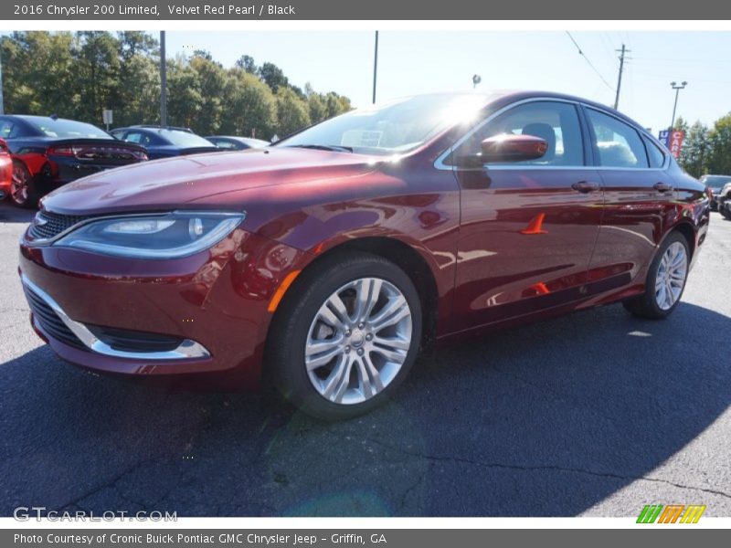 Velvet Red Pearl / Black 2016 Chrysler 200 Limited