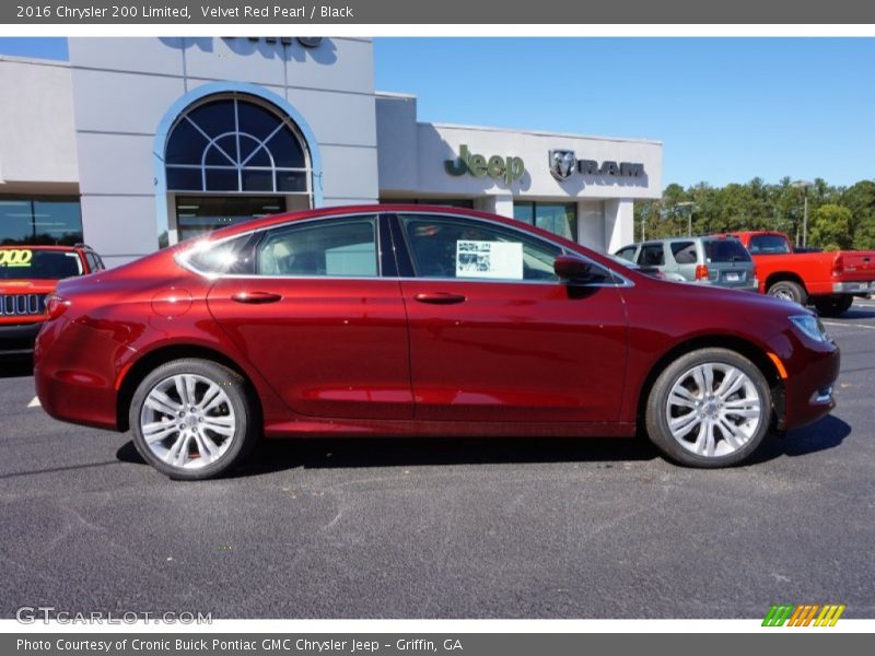 Velvet Red Pearl / Black 2016 Chrysler 200 Limited