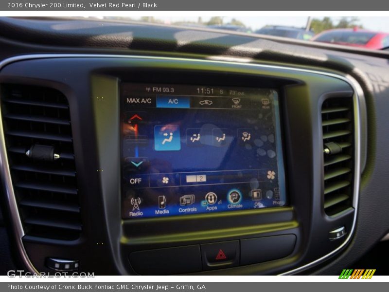 Velvet Red Pearl / Black 2016 Chrysler 200 Limited