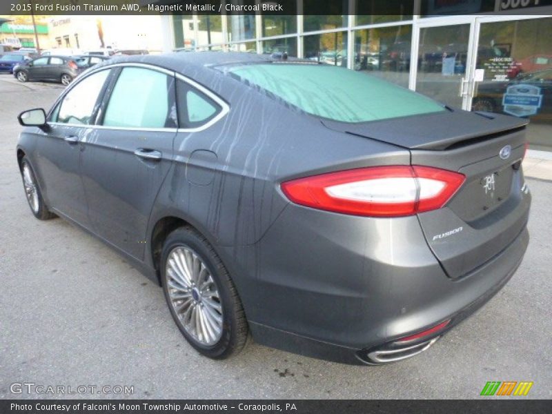 Magnetic Metallic / Charcoal Black 2015 Ford Fusion Titanium AWD