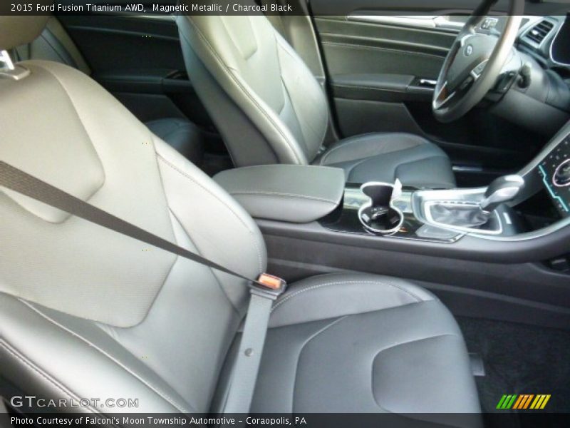 Magnetic Metallic / Charcoal Black 2015 Ford Fusion Titanium AWD