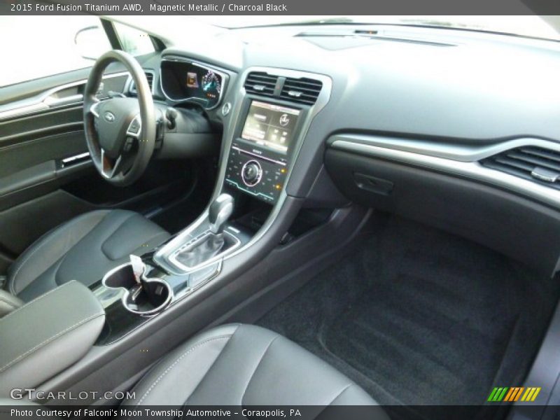 Magnetic Metallic / Charcoal Black 2015 Ford Fusion Titanium AWD