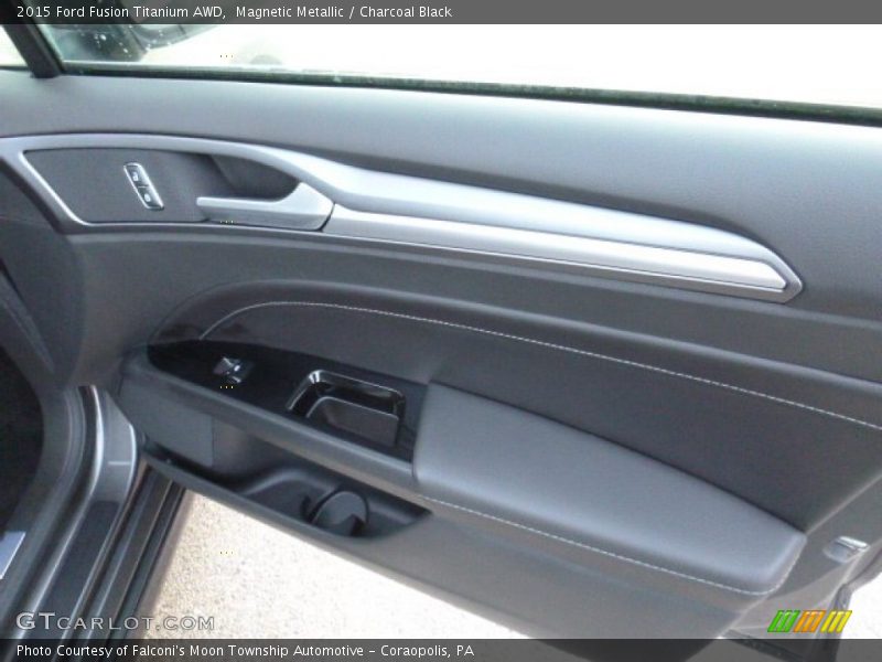 Magnetic Metallic / Charcoal Black 2015 Ford Fusion Titanium AWD