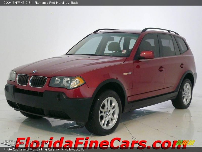 Flamenco Red Metallic / Black 2004 BMW X3 2.5i