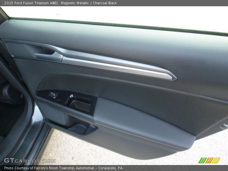 Magnetic Metallic / Charcoal Black 2015 Ford Fusion Titanium AWD