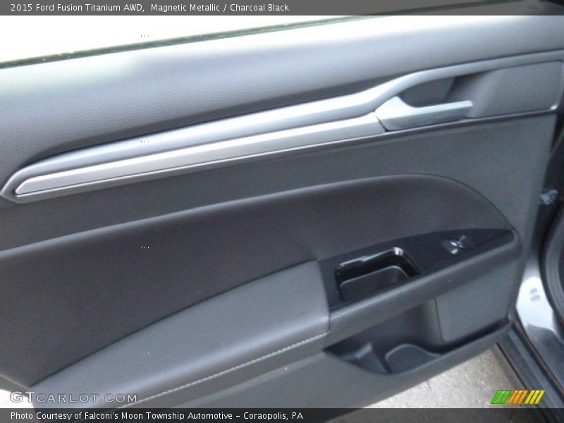 Magnetic Metallic / Charcoal Black 2015 Ford Fusion Titanium AWD