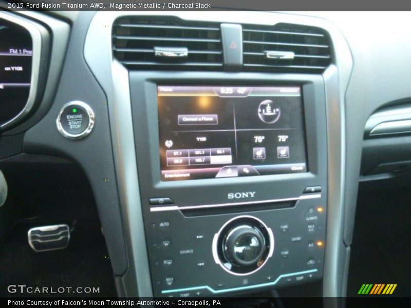 Magnetic Metallic / Charcoal Black 2015 Ford Fusion Titanium AWD