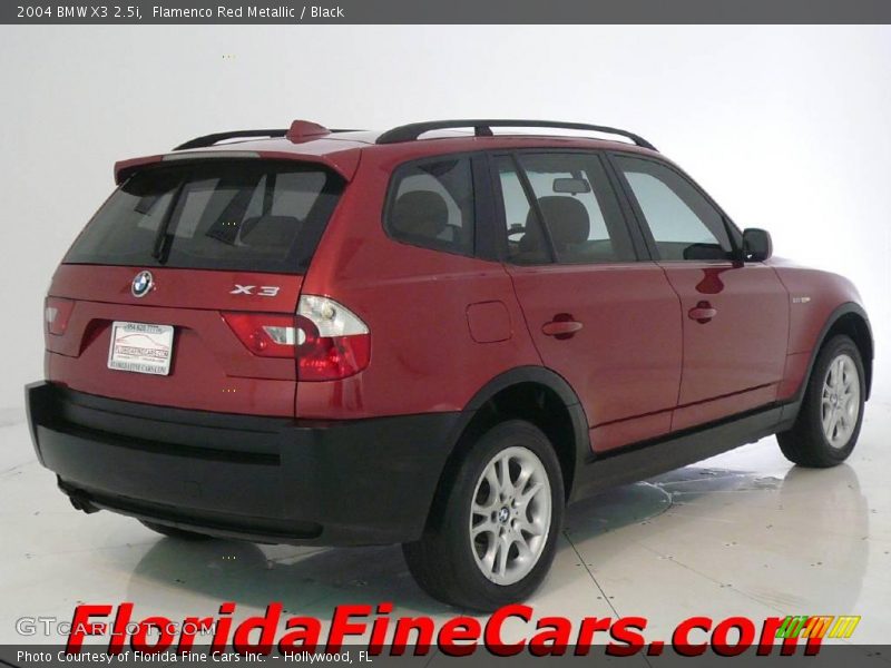 Flamenco Red Metallic / Black 2004 BMW X3 2.5i