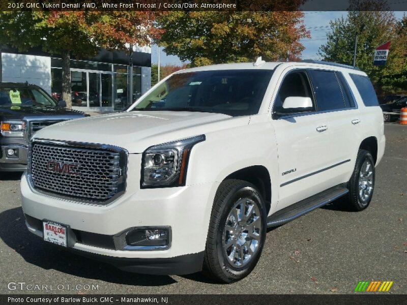 White Frost Tricoat / Cocoa/Dark Atmosphere 2016 GMC Yukon Denali 4WD