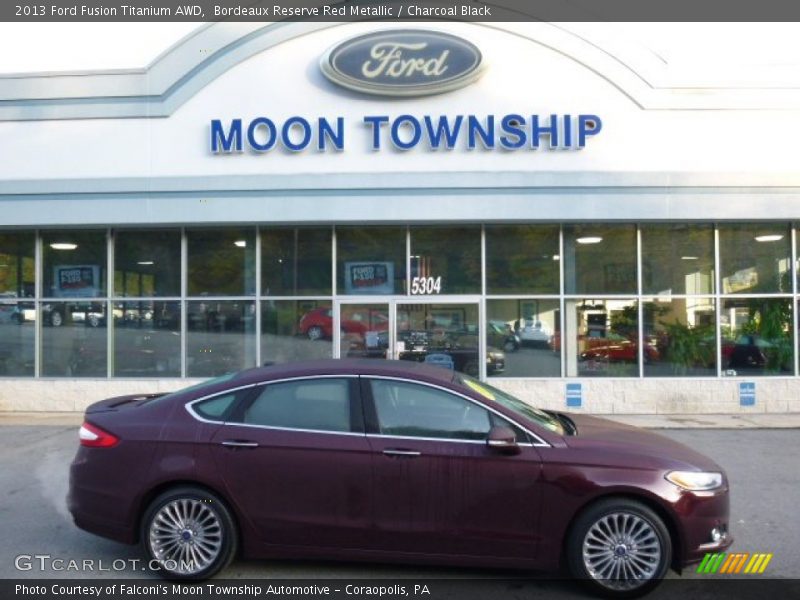 Bordeaux Reserve Red Metallic / Charcoal Black 2013 Ford Fusion Titanium AWD