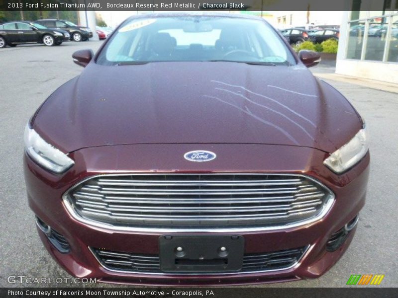 Bordeaux Reserve Red Metallic / Charcoal Black 2013 Ford Fusion Titanium AWD