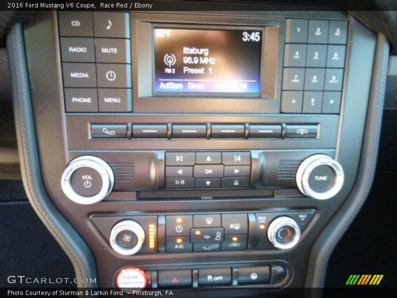 Controls of 2016 Mustang V6 Coupe