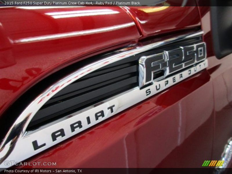 Ruby Red / Platinum Black 2015 Ford F250 Super Duty Platinum Crew Cab 4x4