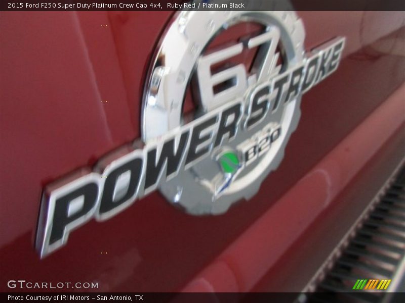 Ruby Red / Platinum Black 2015 Ford F250 Super Duty Platinum Crew Cab 4x4