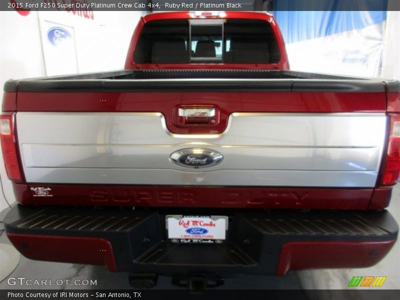 Ruby Red / Platinum Black 2015 Ford F250 Super Duty Platinum Crew Cab 4x4