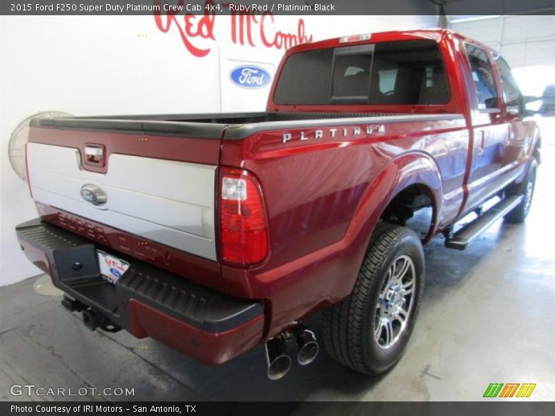 Ruby Red / Platinum Black 2015 Ford F250 Super Duty Platinum Crew Cab 4x4