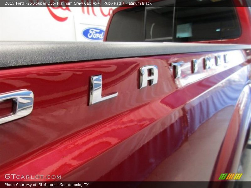 Ruby Red / Platinum Black 2015 Ford F250 Super Duty Platinum Crew Cab 4x4