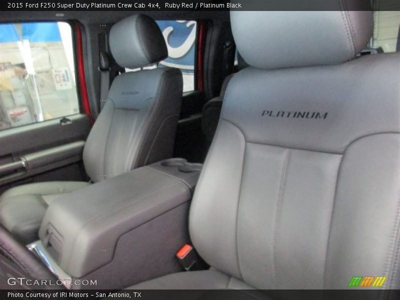Ruby Red / Platinum Black 2015 Ford F250 Super Duty Platinum Crew Cab 4x4