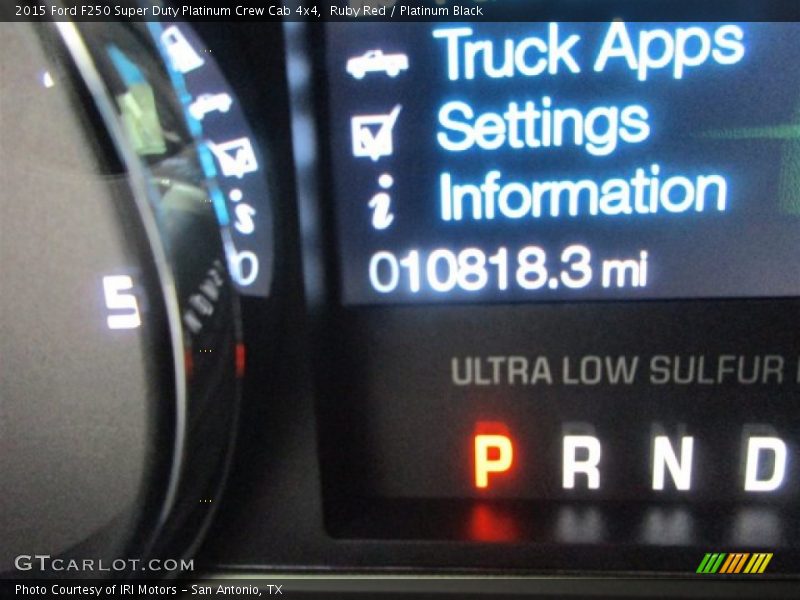 Ruby Red / Platinum Black 2015 Ford F250 Super Duty Platinum Crew Cab 4x4