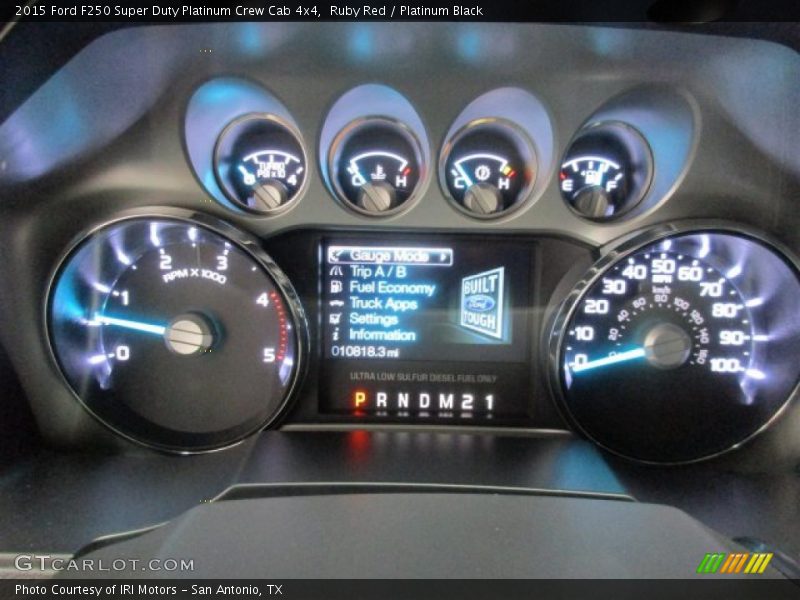 Ruby Red / Platinum Black 2015 Ford F250 Super Duty Platinum Crew Cab 4x4