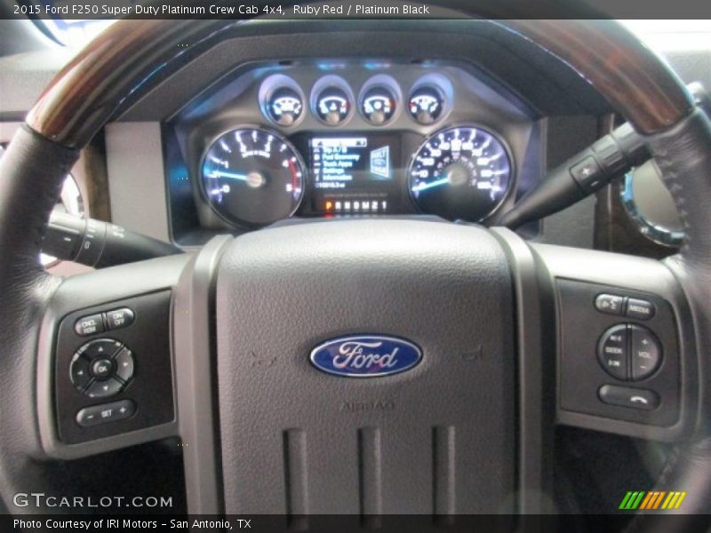 Ruby Red / Platinum Black 2015 Ford F250 Super Duty Platinum Crew Cab 4x4
