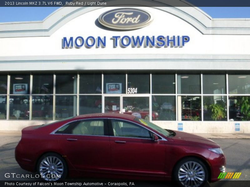 Ruby Red / Light Dune 2013 Lincoln MKZ 3.7L V6 FWD