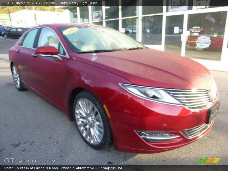 Ruby Red / Light Dune 2013 Lincoln MKZ 3.7L V6 FWD