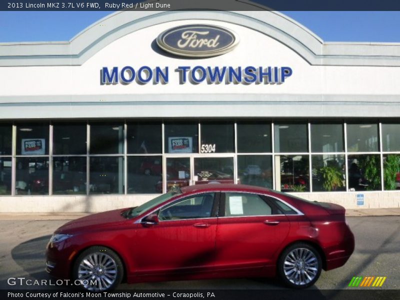 Ruby Red / Light Dune 2013 Lincoln MKZ 3.7L V6 FWD