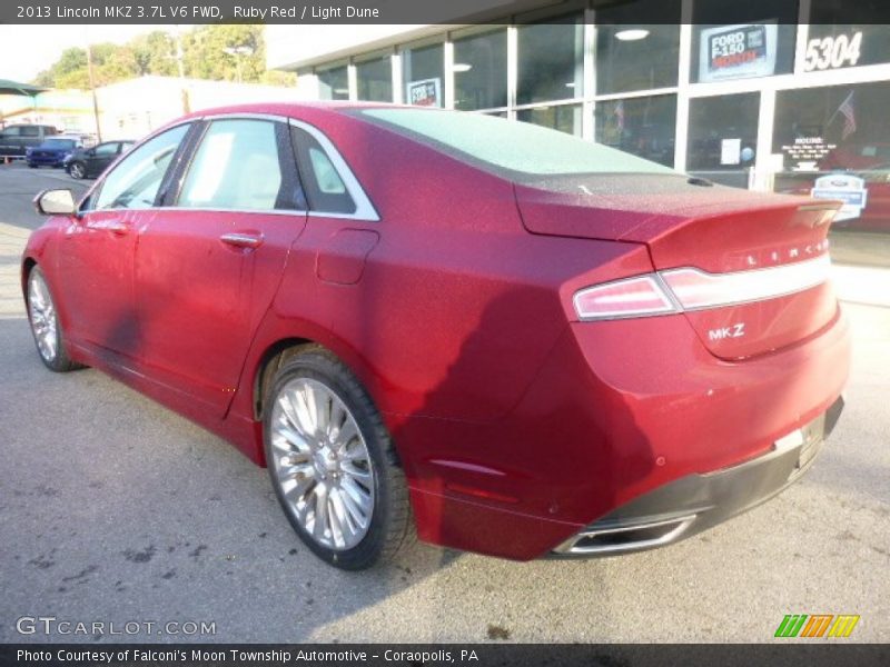 Ruby Red / Light Dune 2013 Lincoln MKZ 3.7L V6 FWD