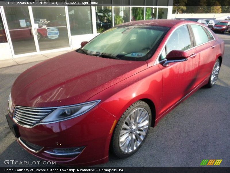 Ruby Red / Light Dune 2013 Lincoln MKZ 3.7L V6 FWD