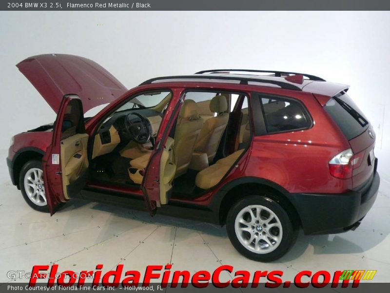 Flamenco Red Metallic / Black 2004 BMW X3 2.5i