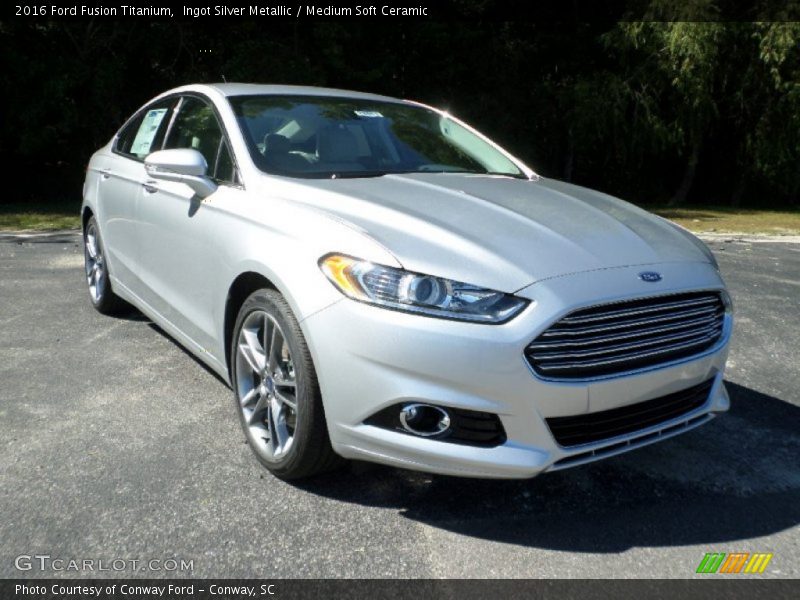Ingot Silver Metallic / Medium Soft Ceramic 2016 Ford Fusion Titanium