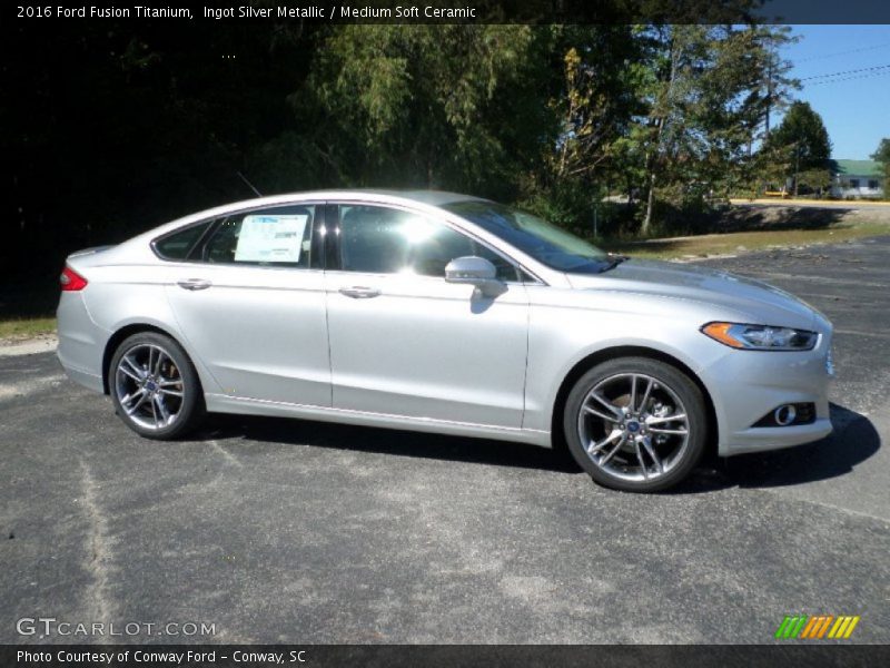 Ingot Silver Metallic / Medium Soft Ceramic 2016 Ford Fusion Titanium