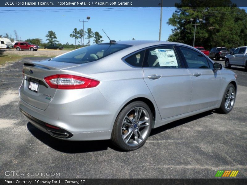 Ingot Silver Metallic / Medium Soft Ceramic 2016 Ford Fusion Titanium