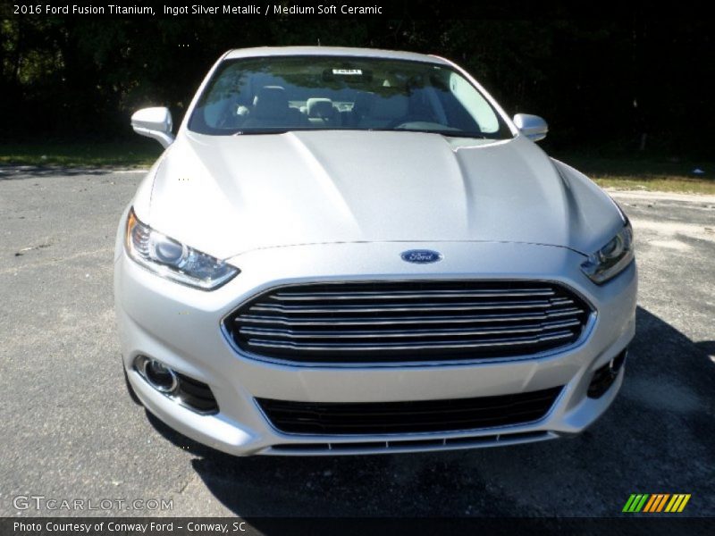 Ingot Silver Metallic / Medium Soft Ceramic 2016 Ford Fusion Titanium