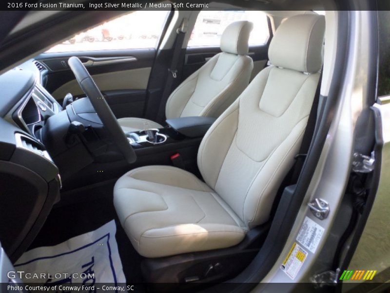 Ingot Silver Metallic / Medium Soft Ceramic 2016 Ford Fusion Titanium
