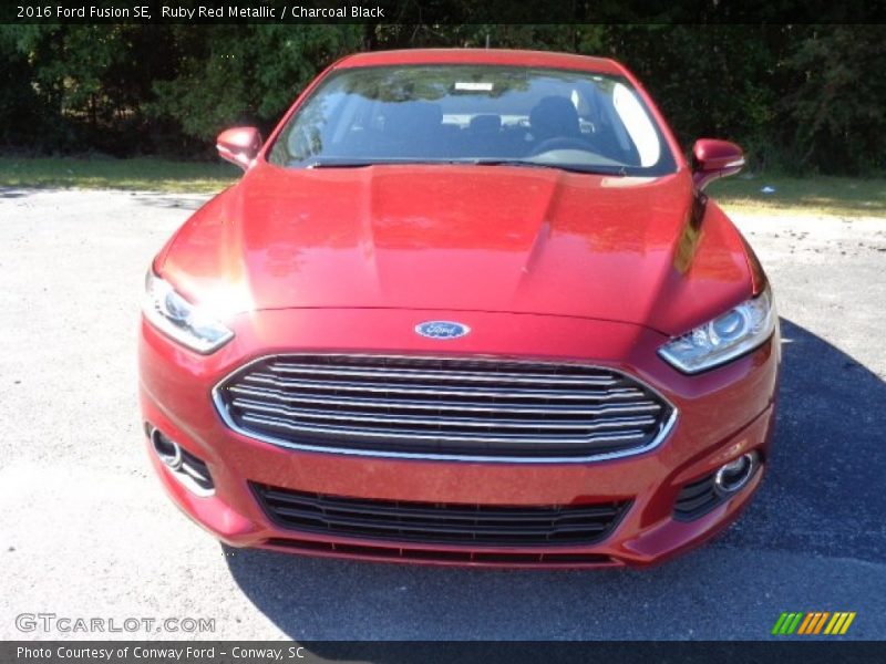 Ruby Red Metallic / Charcoal Black 2016 Ford Fusion SE
