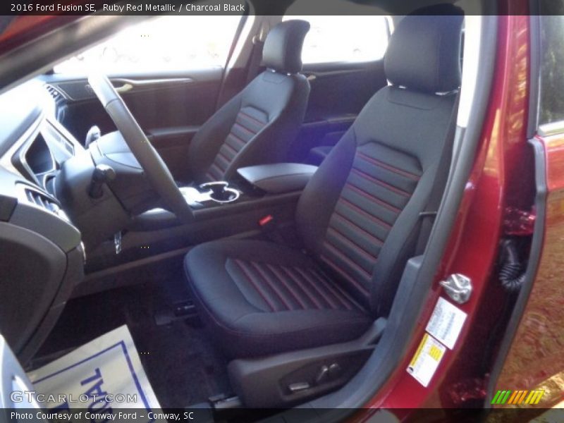 Ruby Red Metallic / Charcoal Black 2016 Ford Fusion SE